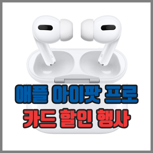  애플 아이팟 프로 카드할인 행사 최대 -13%[카드사 확인필수]