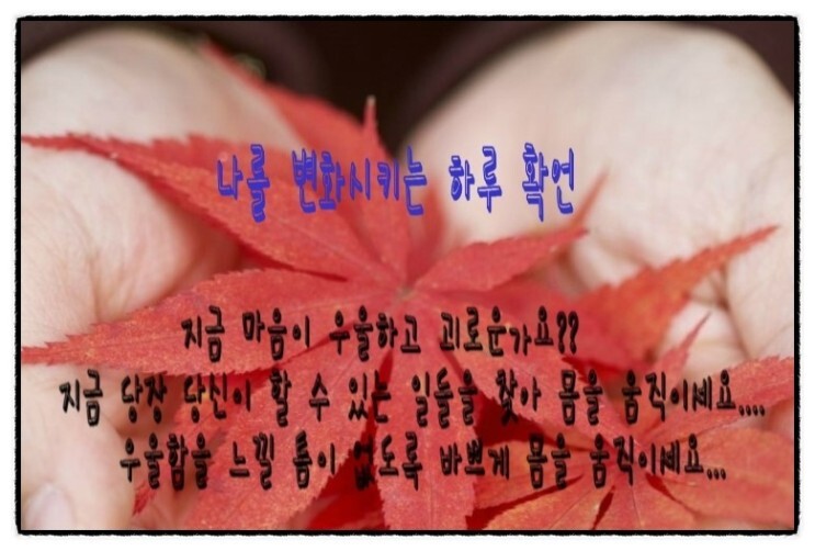  361번째 선물 - 당신의 몸을 움직여라.