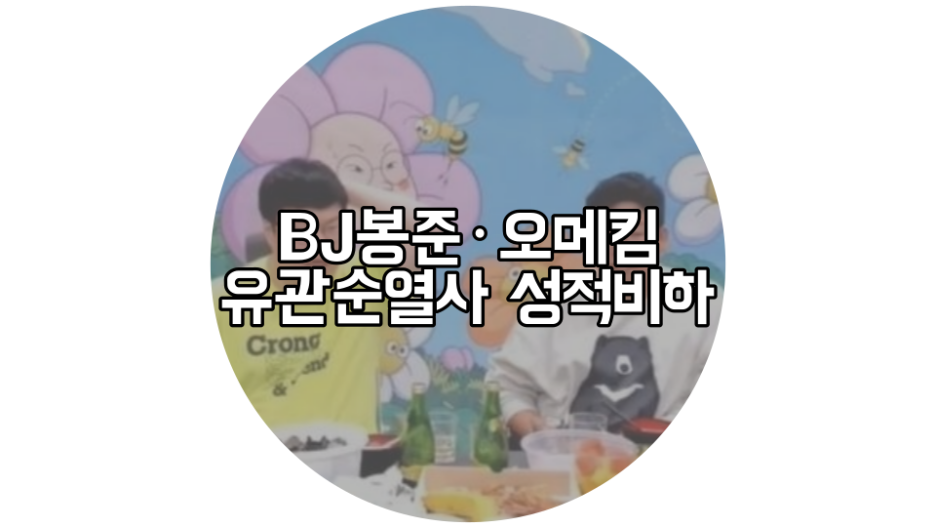  BJ봉준, 오메킴 유관순 열사 성적 비하 논란 일자 사과방송