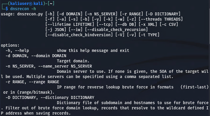  [정보수집] dnsrecon