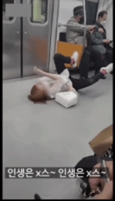 지하철 3호선 빌런녀 춤추면서 인생은 X스 약기운 관종녀 벌금은?