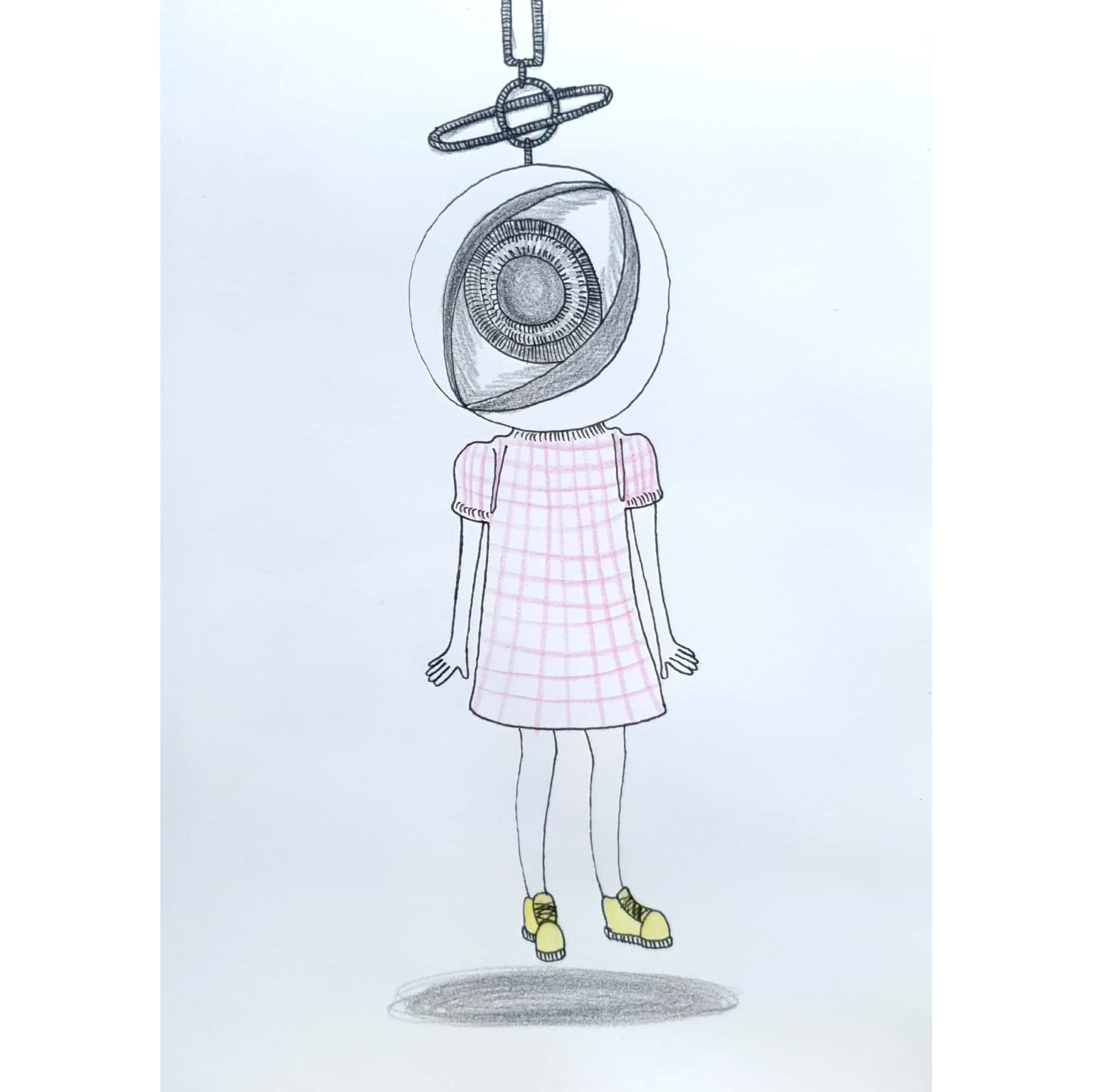  Hanging on Space 우주에 매달려 / 일러스트 그림 드로잉 / 추상화 그리기