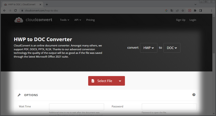 cloudconvert-홈페이지