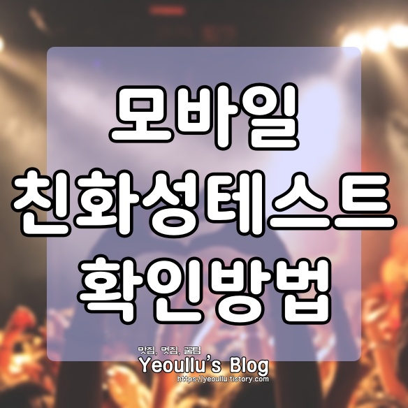  모바일 친화성 테스트, 내 블로그는 모바일 친화적인지 확인하는 방법