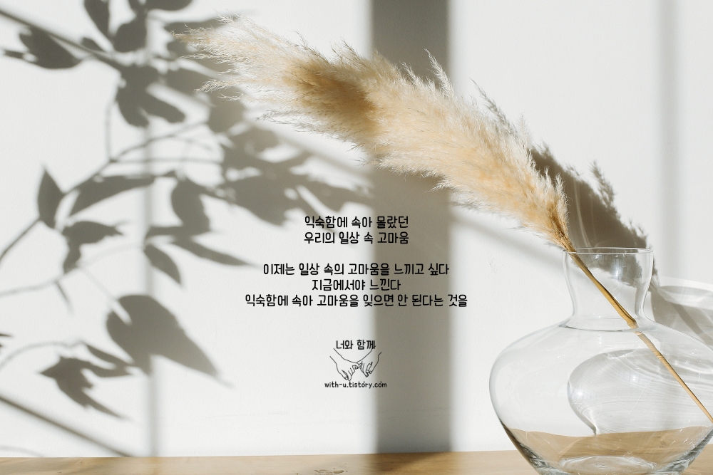  익숙하다 : 짧고 좋은 글귀