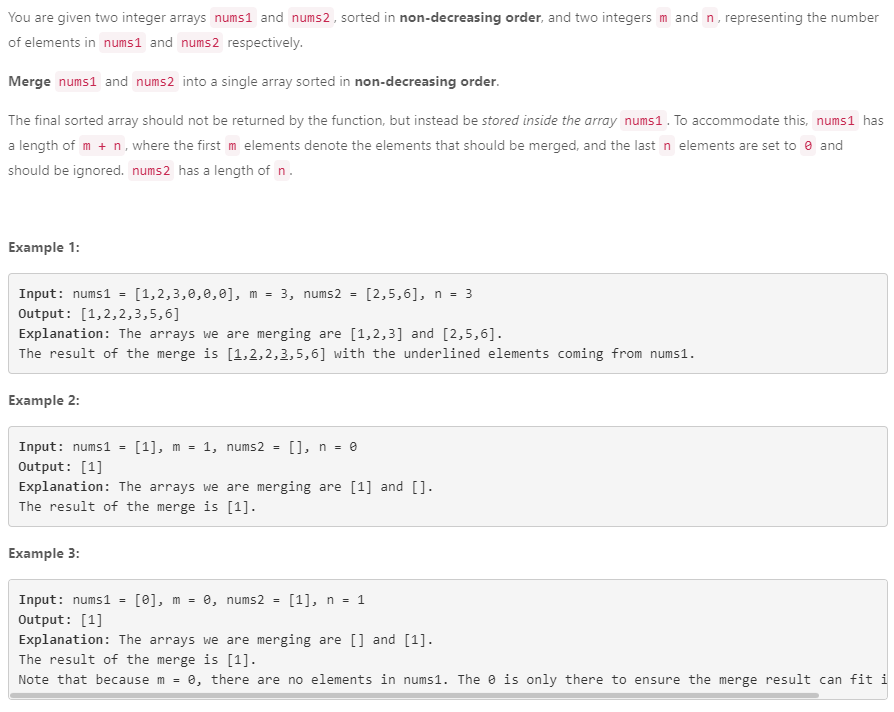 [LeetCode] Merge Sorted Array (Python)