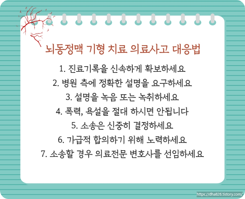 뇌동정맥 기형 치료 의료사고 대응