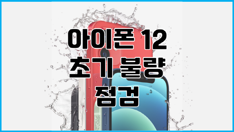  아이폰 12 초기 불량 점검