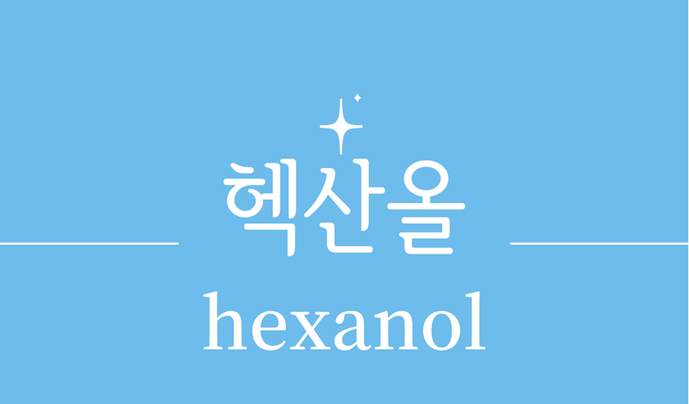 &#39;헥산올(hexanol)&#39;