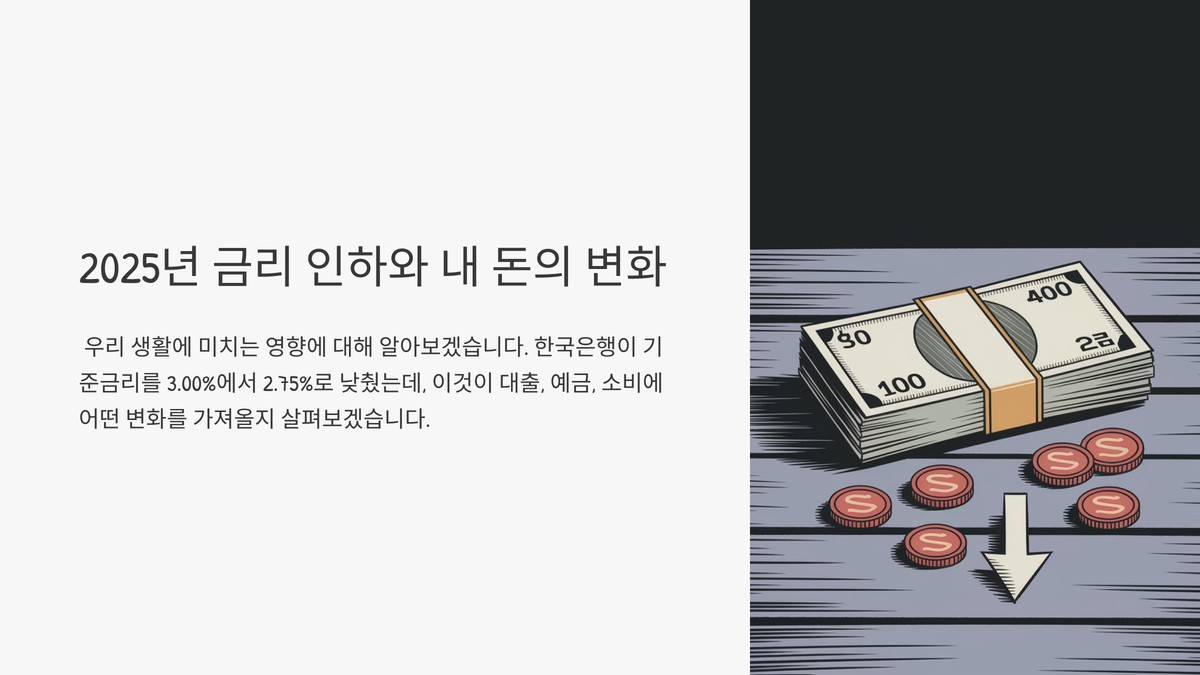 금리 인하와 내 돈