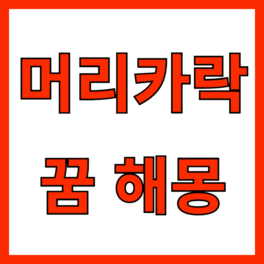 머리카락 꿈해몽