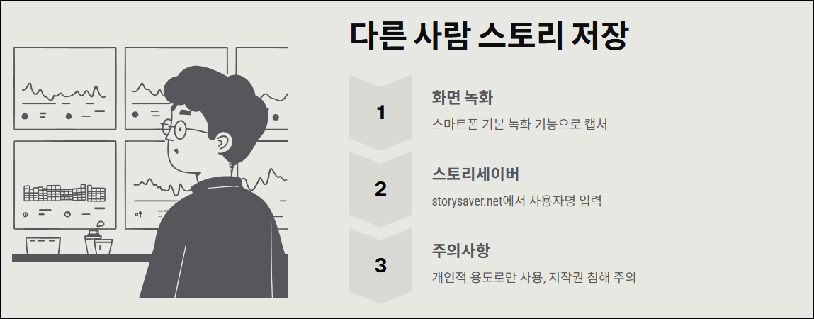 다른 사람 스토리 저장
