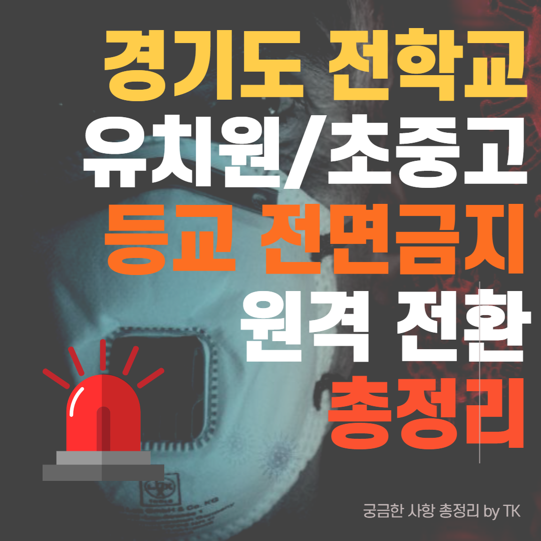  [속보] 경기도 교육청 12월 15일부터 유치원,초중고 등교 금지