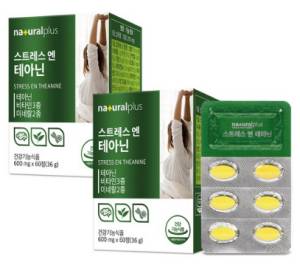 내츄럴플러스 스트레스 엔 테아닌&#44; 36g&#44; 2개&#44; 60정