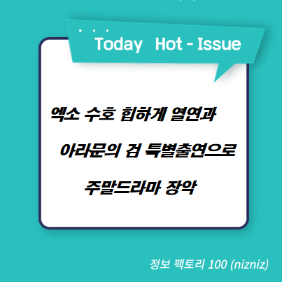  엑소 수호 힙하게 열연과 아라문의 검 특별출연으로 주말드라마 장악