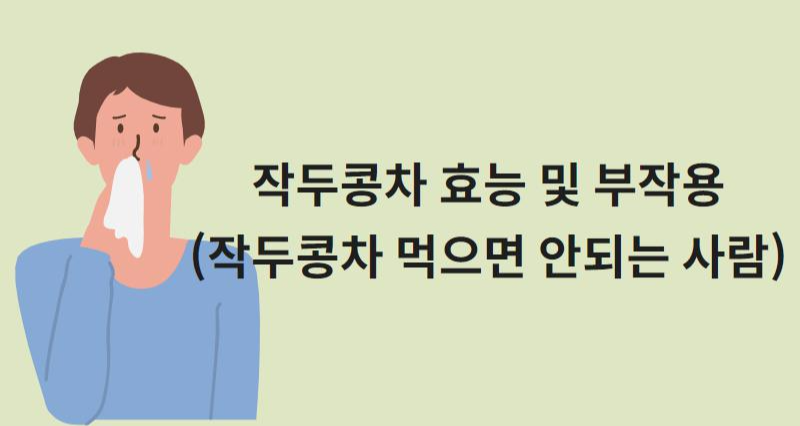  작두콩차 효능과 부작용 : 먹으면 안되는 사람