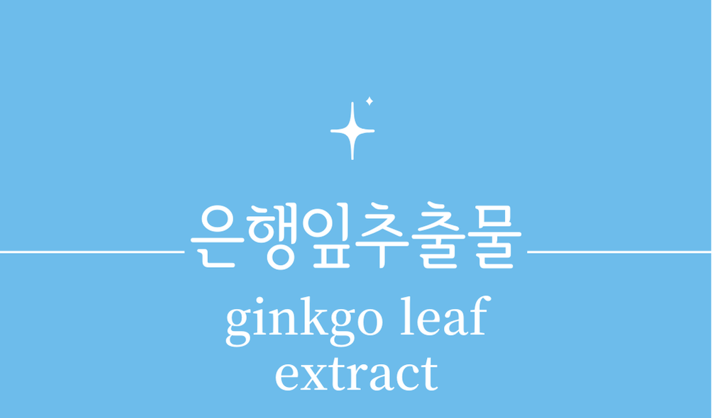 '은행잎추출물(ginkgo leaf extract)'