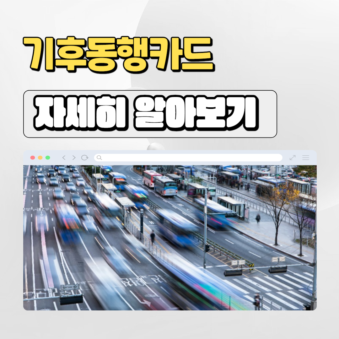  기후동행카드 신청방법 및 조건, 사용 가이드