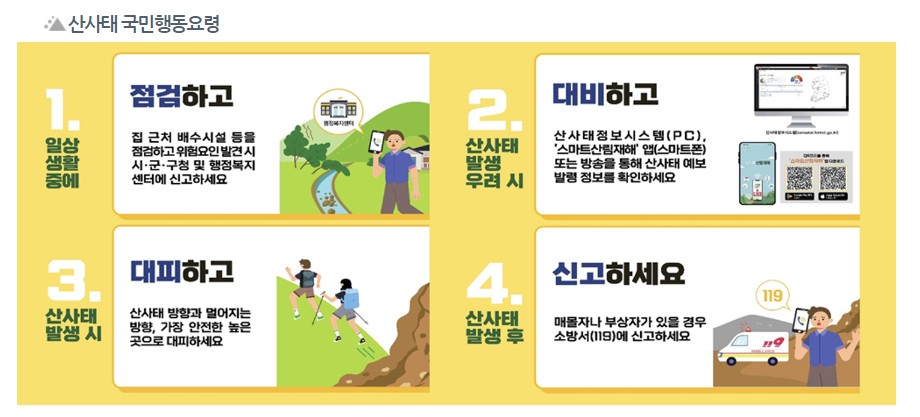 산사태 국민행동요령