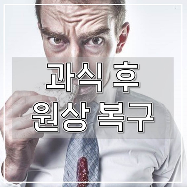  과식후 우리가 취할 수 있는 행동
