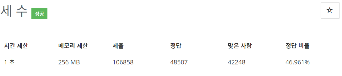  [백준(BOJ)] 10817번 : 세 수 - C++[CPP]