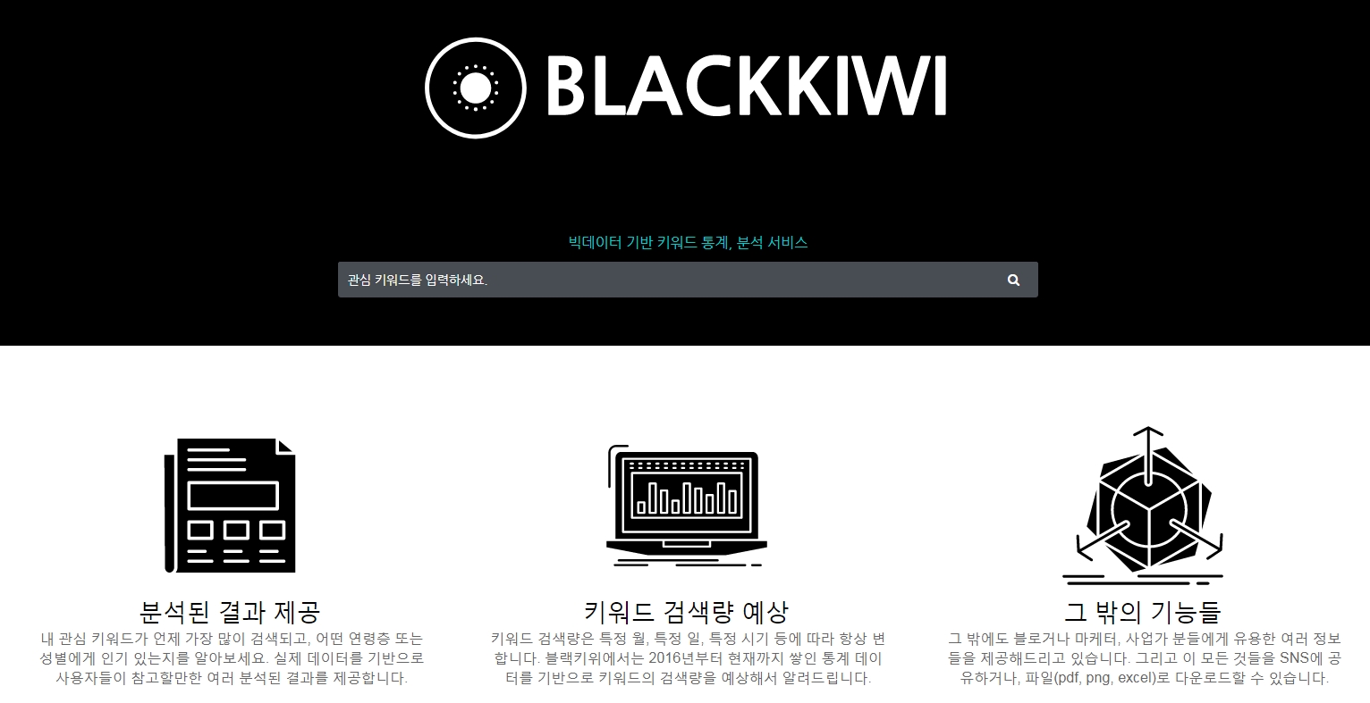 키워드 검색 사이트 추천 - 블랙키위(Blackkiwi)
