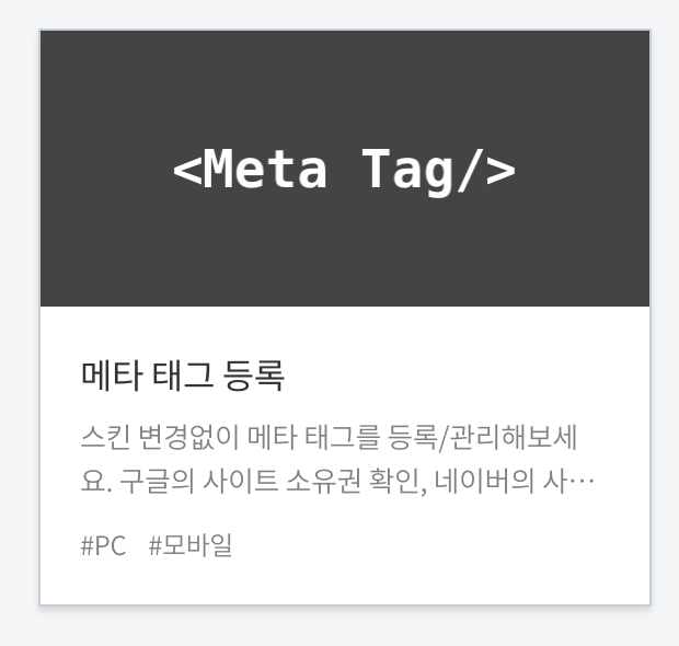 메타 태그 등록 플러그인