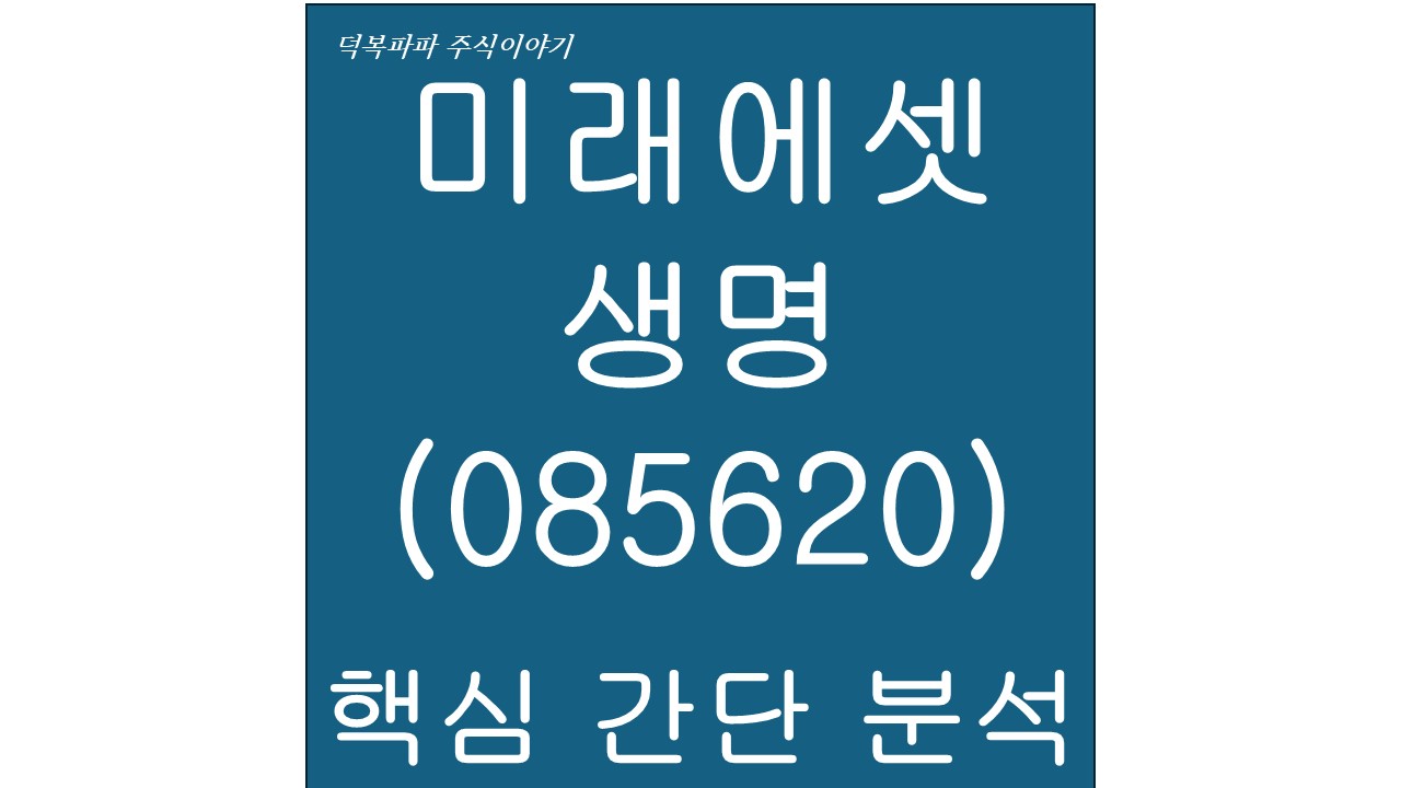 미래에셋생명(085620) 핵심 간단 분석