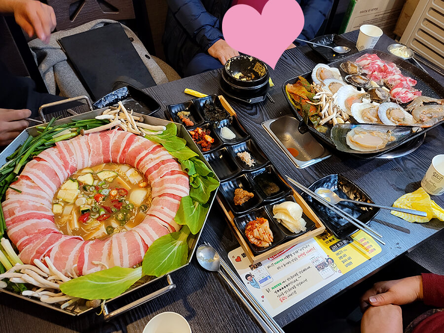  거제 더꽃, 아주동 맛집 고기삼합과 청국장 샤브샤브로 핫한 곳!