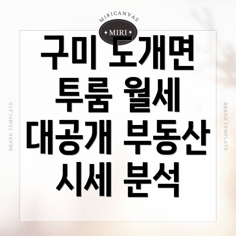 구미시 도개면 투룸 월세