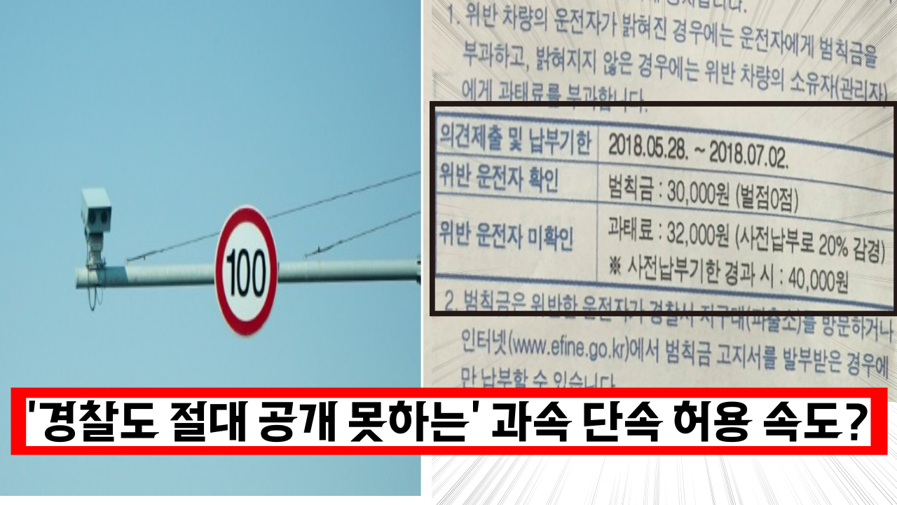  '경찰도 절대 공개 못하는' 과속 단속, 이제 이 정도 속도는 찍히지 않습니다.