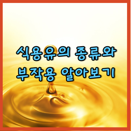  식용유의 종류와 부작용 : 종류 소개