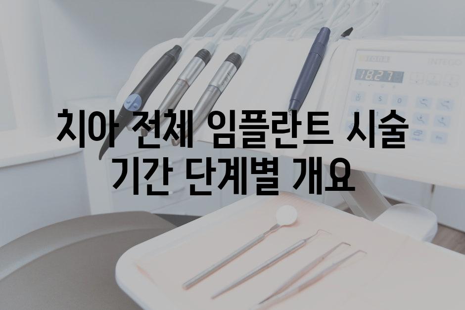 치아 전체 임플란트 시술 기간 단계별 개요