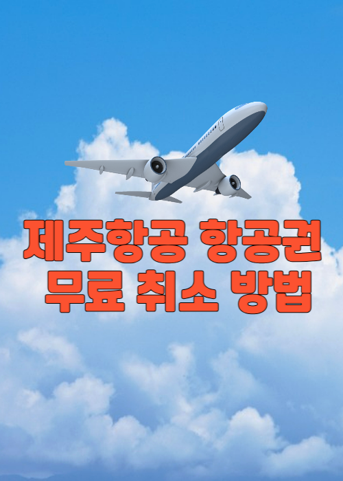 제주항공 항공권 무료 취소