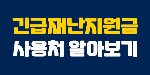  긴급재난지원금 사용처 간단하게 알아보기