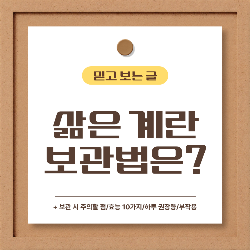  삶은 계란 보관법은?