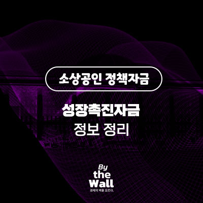  [소상공인 정책자금] 성장촉진자금 정책 정보 정리