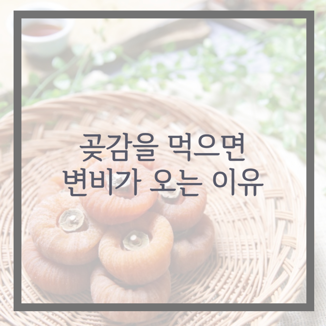 곶감을 먹으면 변비가 오는 이유