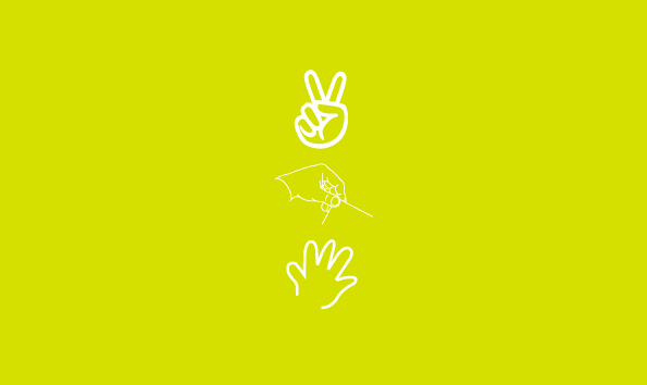 Hand, Finger, Victory / Icon, Symbol / vector graphic free download