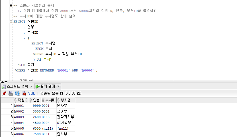 (Oracle Database) ROWNUM, TOP-N, 페이징 기법, 서브쿼리(2023.03.28) 14
