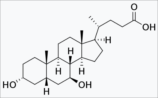우르소데옥시콜산 분자구조