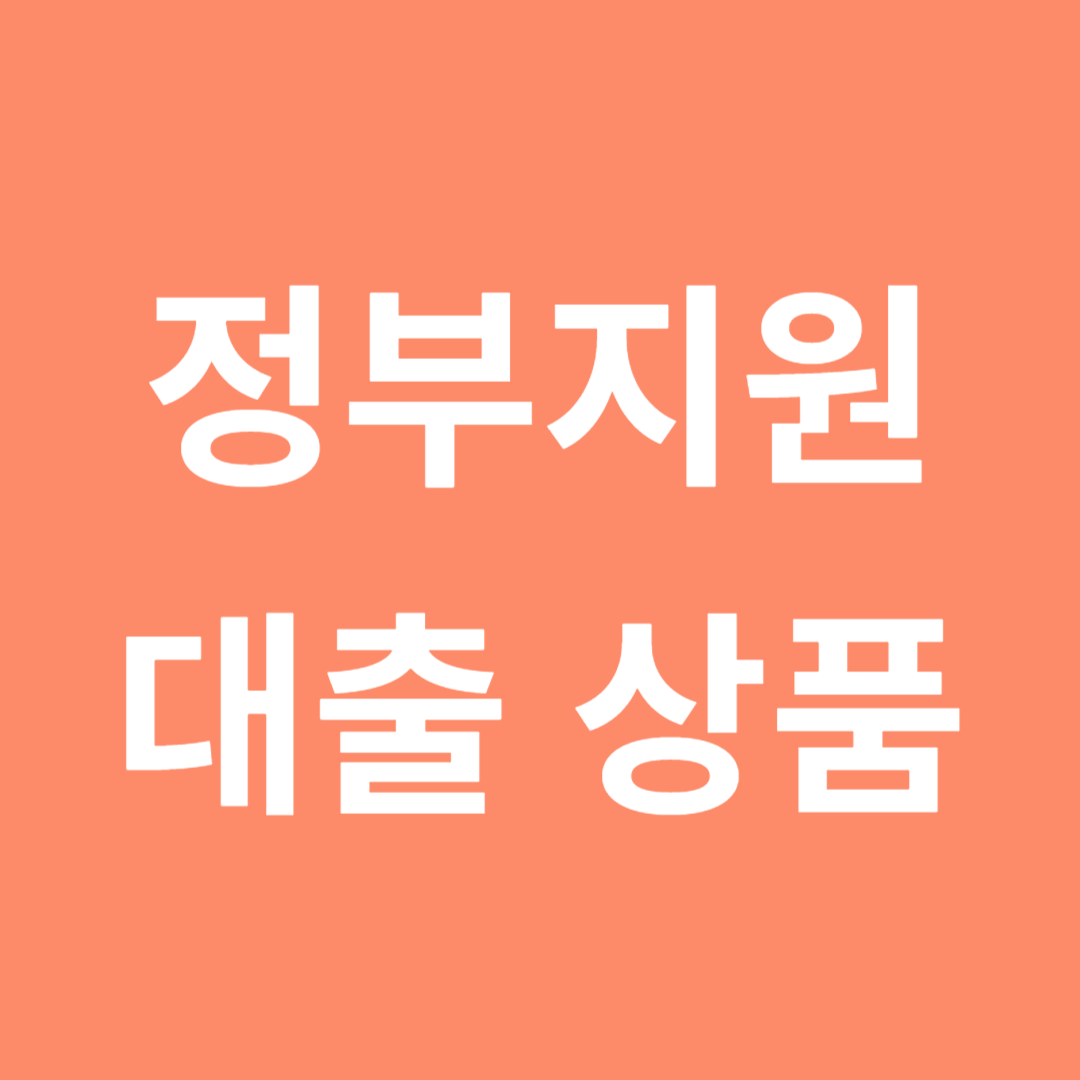  정부지원 대출상품 종류, 신청방법