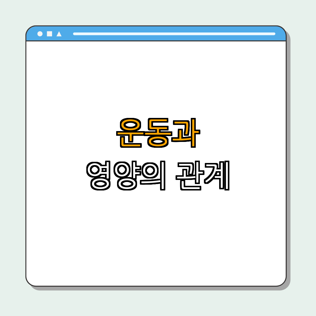 5. 하체 운동과 영양