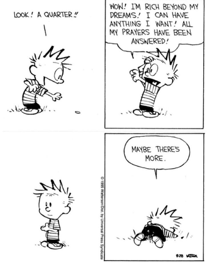 Quarter&#44; Calvin and Hobbes