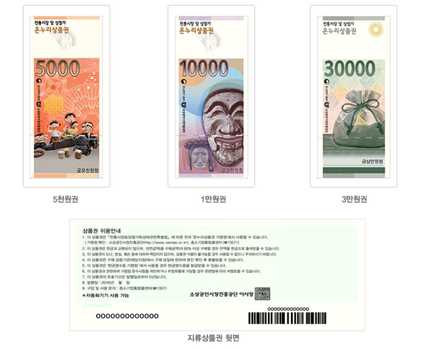  온누리상품권 현금교환 방법 / 온누리상품권 환불 방법