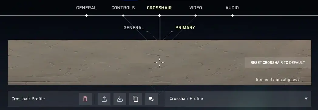  발로란트 옵션 설정 조준 crosshairs 십자형 프로 선수들이 사용하는 것