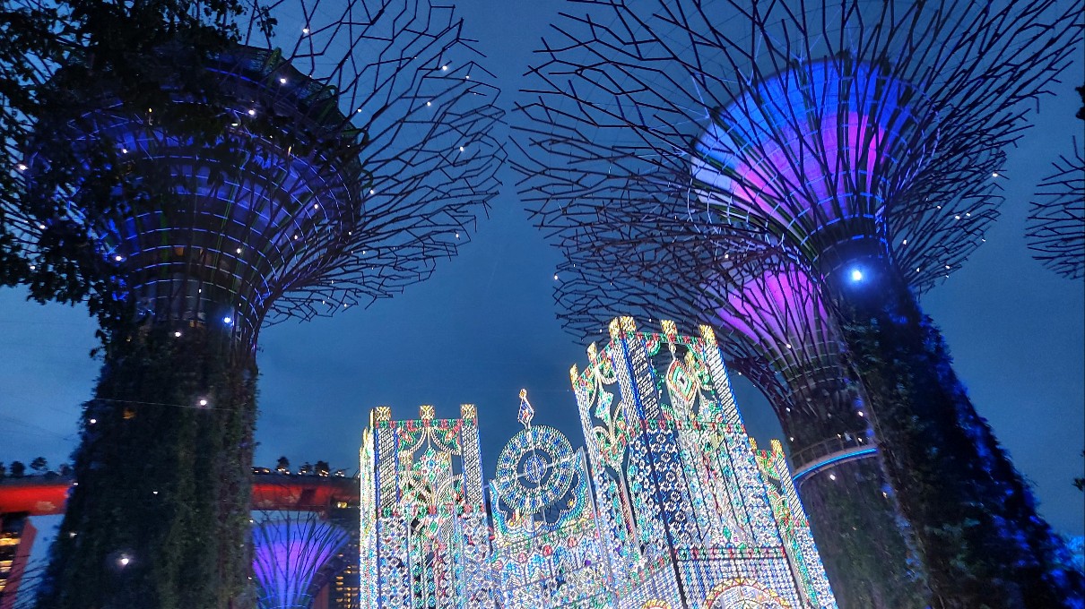 싱가포르 슈퍼트리 랩소디 쇼 Super Tree Garden Rhapsody show&#44; Singapore