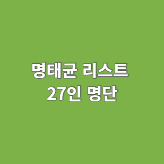 명태균 리스트 27인