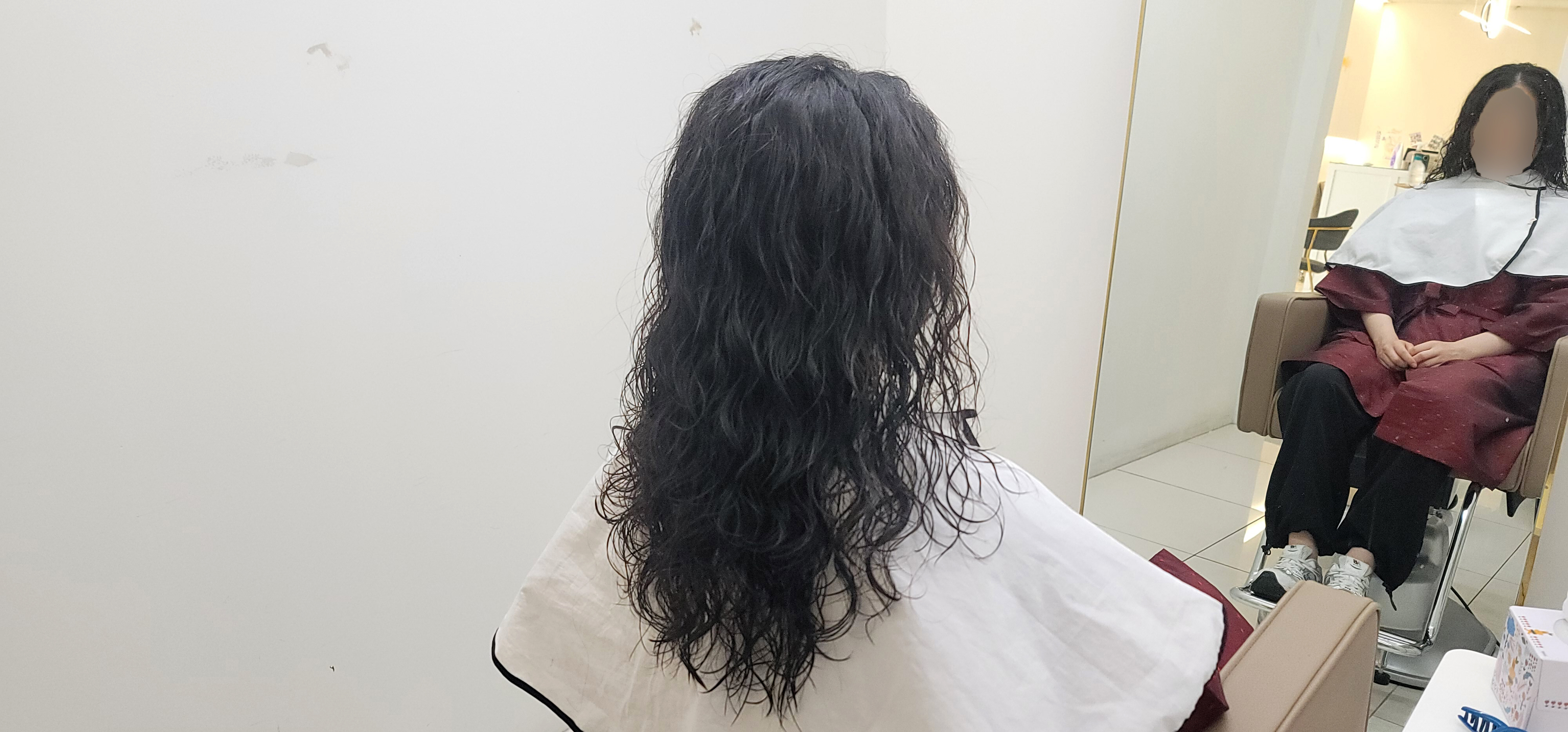 명학역 살롱나예 히피펌