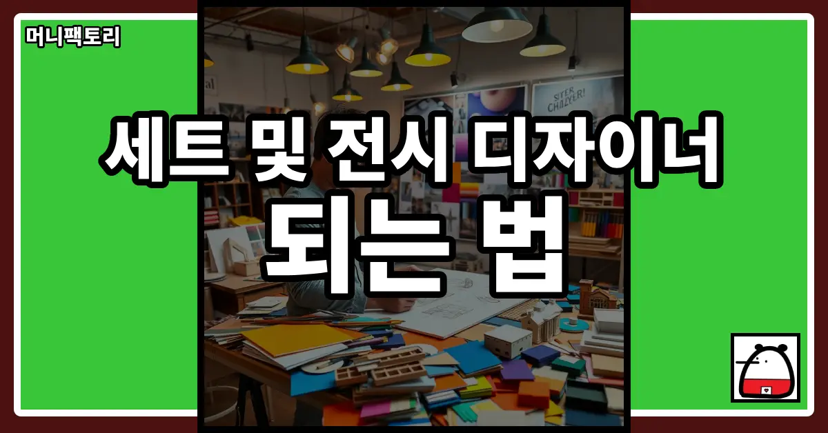세트및전시디자이너되는법